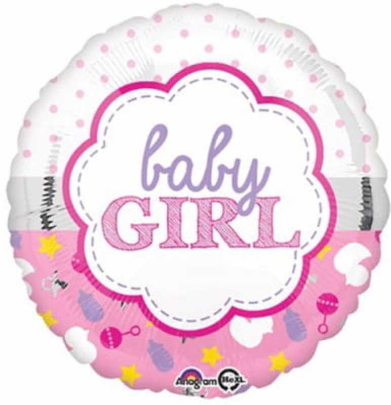BABY GIRL na chmurce 43cm na baby shower cena z napelnieniem - 19,99 PLN