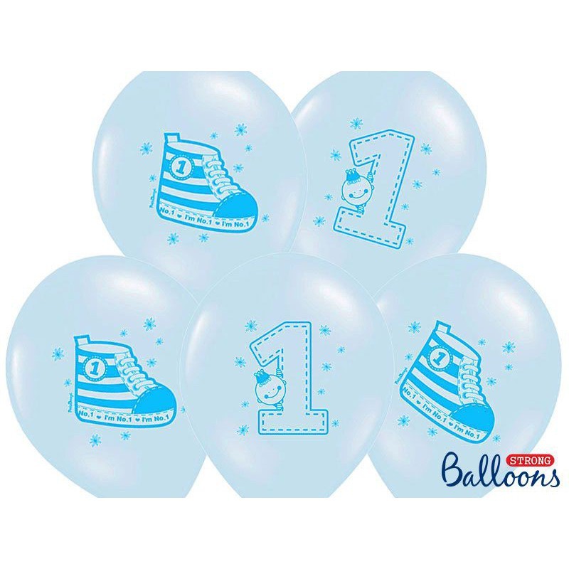 Balony 30cm trampek 1 blue - 4,50 PLN